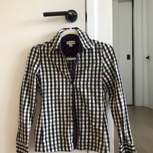 Brooklyn Industries french check button up shirt, size XS